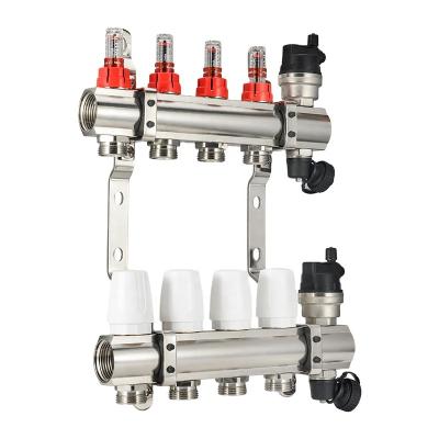 China 5 Way Modern Underfloor Heating Brass Manifold For Underfloor System for sale