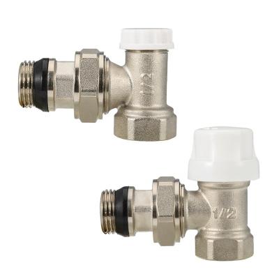 China Modern Angled Brass Anthracite Thermostatic Temperature Water Heating System Radiator Valve Trv For Floor Heating Systems for sale