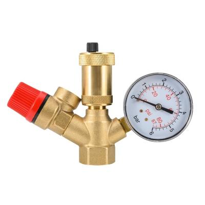 China Modern Brass Boiler Parts Set Automatic Air Vent And Safety Valve For Underfloor Heating Systems And Parts for sale