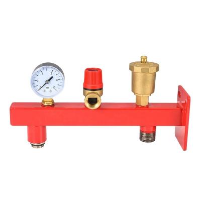 China Modern brass boiler parts set with vent valve and safety valve for sale