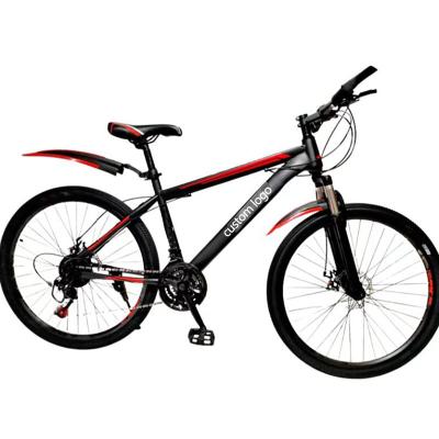 China Fat tire mountain bike whole sale steel mountain bike 26 inch mountain bike 21 speed downhill front and rear dual brakes mtb bike for sale