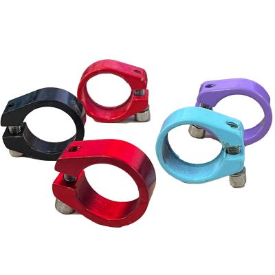 China 28.6mm Aluminum Alloy Bicycle Seat Post Clamp Colorful Bicycle Handlebar Clamp Seat Tube Clamp 286zgj for sale