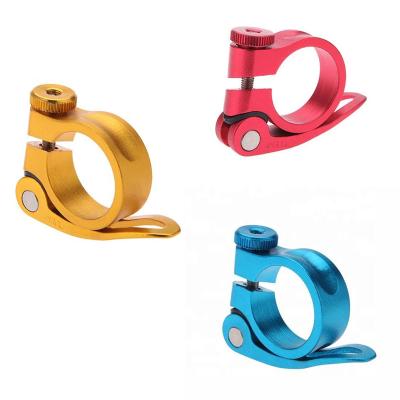 China 25.4/28.6/31.8 Connection Tube Clamp/Bike Seat Colorful Aluminum Ultralight Road Bike MTB Mountain Bicycle Seatpost Clamp Quick Release for sale