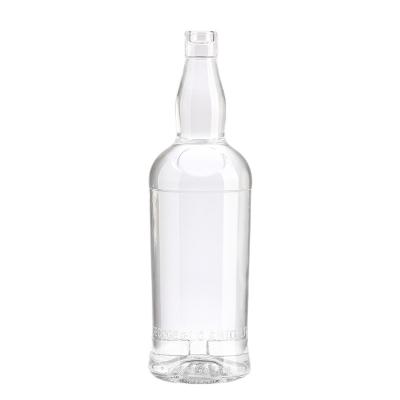 China Frost Gin Vodka Ice Wine Beverage Free Sample Wholesale Tall And Slim Bottle Round Glass Bottles With Cork for sale