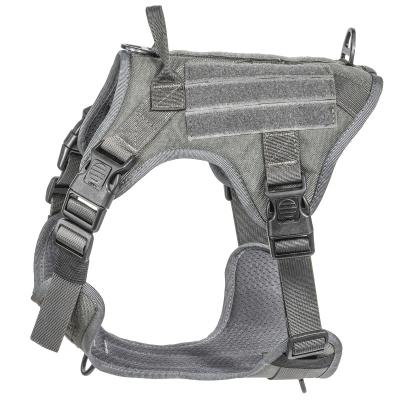 China New Arrival Designer Fashionable Military Look K9 Padded Durable Extra Large Medium Dog Tactical Dog Harness for sale