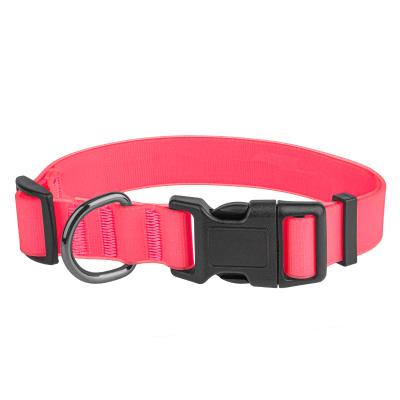 China Fashion Outdoor Small Pet Padded Easy Release POM Adjustment Buckle Customized TPU Or PVC Durable Dog Collar for sale