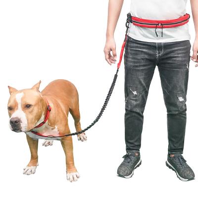 China New Fashion Dog Waist Bag Adjustable Hands Free Jogging Belt Pet Leash Reflective Waterproof Waist Bag For Outdoor Walking for sale