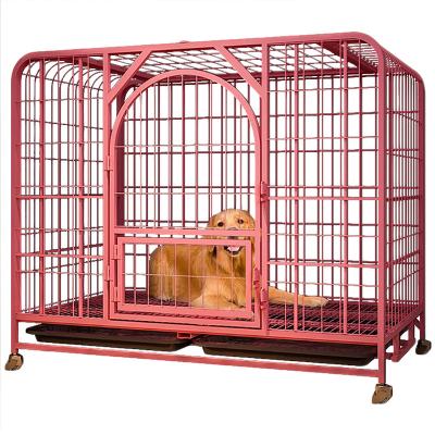 China Breathable Outside 48 50 Inch Large Black Box Pet Kennel Dog Cage Aluminum Aluminum Animal Crates For Dogs for sale