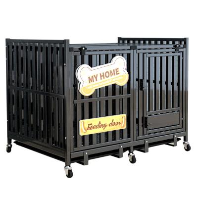 China China Breathable Outdoor Metal Iron Puppy Pet Kennel Shelter Heavy Duty Dog Cage Crate For Dogs for sale