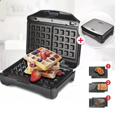 China Household 3 in 1 Electric Sandwich Maker Waffle Maker Breakfast Machine for sale