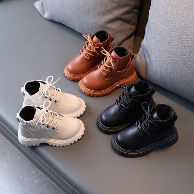 China Autumn Thermal Winter Fashion Girls Smart Leather Classic Rubber Bottom Boys Warm Children's Martin Boots Kids Boots for sale