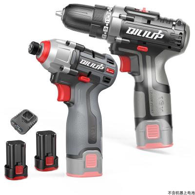 China Qiliup Hot Selling Industry DIY+ Power Tools Set Combination Set 16V Cordless Impact Drill and Impact Screwdriver Combo Kit for sale