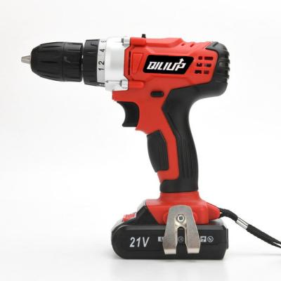 China 2 Qiliup Lithuminum 18V 21V Brushless Battery Packed Mini Cordless Drill With LED Light for sale