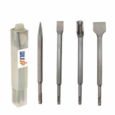 China Masonry Drilling Factory Chinese Best Selling 4 Pcs SDS Plus Chisel Set Hammer Drill Bit Set For Rotary Concrete Hammer Drilling for sale