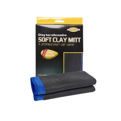 China Clay Bar +Microfiber Clay Bar Microfiber Mitt Cloth Towel Car Detailing Cleaning Cloth Ready To Ship Clay Cloth for sale