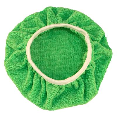 China 80% Polyester+20% Polyamide Hood Soft Microfiber Terry Cloth Polishing 5 Inch Cambridge Green Car Polisher Protective Cap Ready To Ship for sale