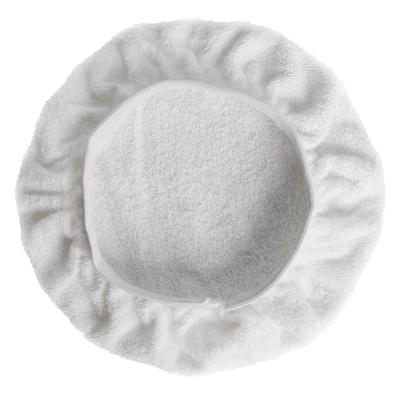 China 100% cotton white bonnet Soft Microfiber Terry Cloth Polishing Cambridge Cotton Car Polisher Protective Bonnet 5 inch ready to ship for sale