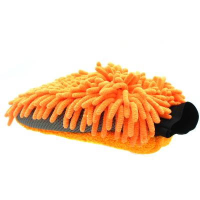 China 2021 80% Polyester Microfiber Hot Sale Wash Mitt Plush Wash Mitt Car Detailing Cleaning for sale