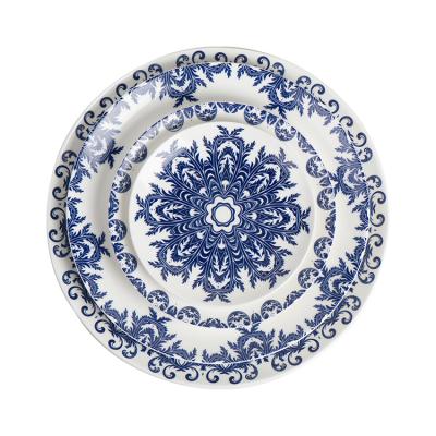 China 2023 Viable Wholesale Chinese Style Porcelain Dinner Set Ceramic Charger Dish Set For Restaurant Hotel for sale