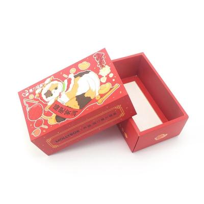 China Recycled Materials Wholesale Eco-friendly Custom Printed Macarons Drawer Paper Box Cookie Card Box Dessert Packaging Box for sale