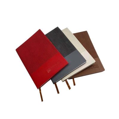 China Custom printing hardcover red/greay/white cover notebook a5 leather promotional gift notebook for sale