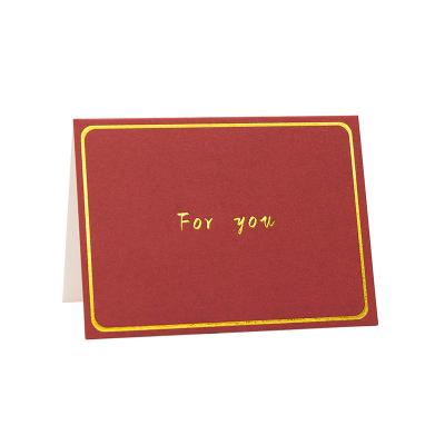 China Wholesale Custom Cheap Printing Gift Gold Foil Logo Thank You Cards Greeting Cards for sale