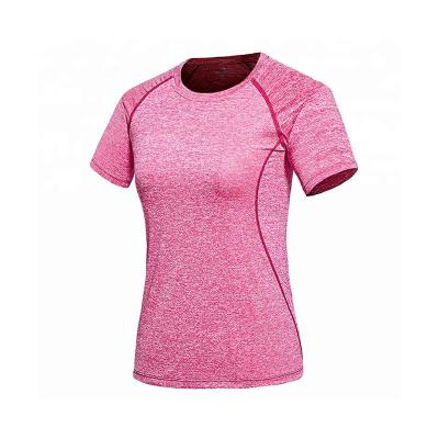 China Breathable Sports Active Quick Dry Sleeve Shorts Thin Fit Tennis Wear Yoga Top T-shirt Fitness Shirt for sale