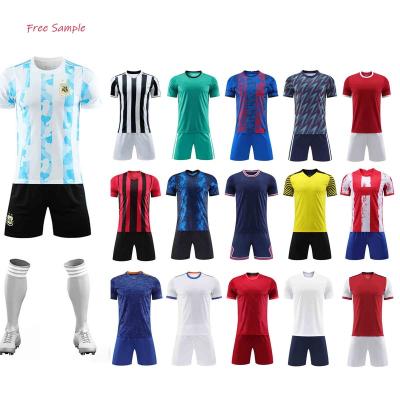 China Original 21/22 Full Breathable/Quick Dry/Absorbent/Lightweight Argentina Soccer Jersey Messi No Brand With Logo Personal Custom Youth Uniforms for sale