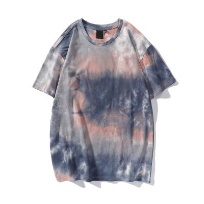 China Custom Made High Quality Crew Neck QUICK DRY Mens Tie Dye Soft Cotton T Shirt Hip Hop Camiseta for sale