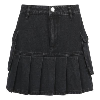 China Summer Anti-Static Hot Girl Streetwear Waist Waist Women Sexy Denim Skirt for sale