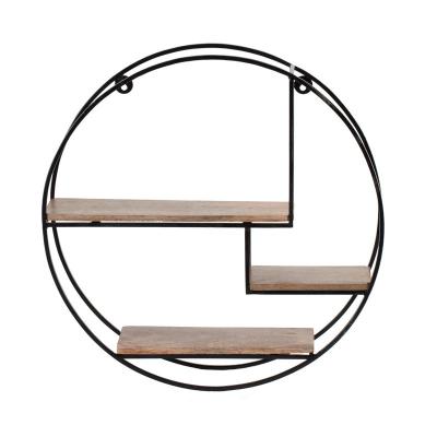 China Customized Modern Wall Mounted Wooden Floating Shelf Living Room Bathroom Kitchen Display Rack for sale