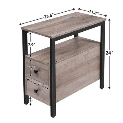 China (Other) Living Room Furniture Cafe End Tables Adjustable Modern Cheap Portable Side Table With Cable for sale