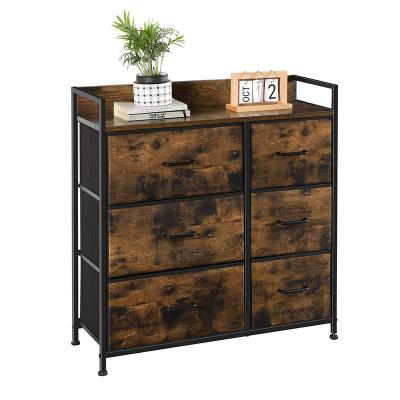 China Modern Furniture Wood Metal Frame Office Storage Cabinet 6 Drawers For Bedroom Corridor for sale