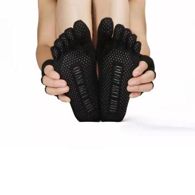 China Wholesale Sporty Anti-skid Toe Grip Pilates Soft Ankle Yoga Open Toe 5 Socks for sale