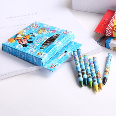 China Bright Colors Cheap Grade Non-Toxic Washable Crayons 8/12/24 Color Crayons Wax Crayon Set For Kids Children for sale