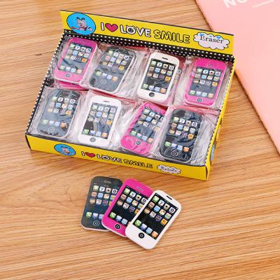 China Amazon New Environmental Friendly Design Iphone Shape Erasers Rubber TPR Fancy Kids Pencil Eraser for sale