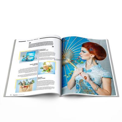 China paper & Cardboard Customized Special Printing Coated Paper Saddle Stitch Catalog Photo Albums Magazine for sale