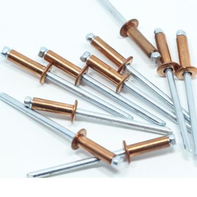 China Copper Copper Rivets Wholesale Price Noise Rivets Open End Brass Copper Blind Rivets for sale