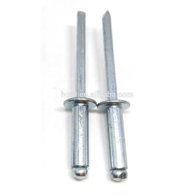 China DIN7337 Steel Truss Head Blind Rivets Open Type POP Rivets for sale