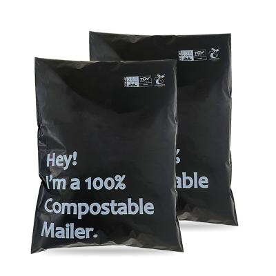 China Logo Customized Mailing Bags 100% Eco-friendly Compostable Shipping Bag For Biodegradable Clothing Mailer for sale