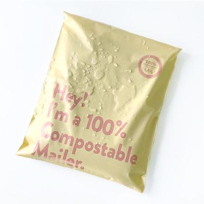 China shoes & clothing in poly stock 100% eco friendly compostable yellow mailing mailing bags for sale