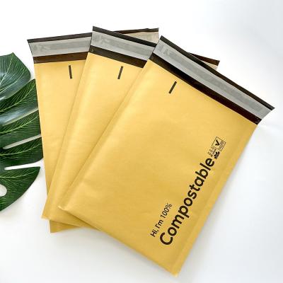 China 100% Biodegradable Biodegradable Bubble Chain Padded Sustainable Kraft Paper Bags Mailing Envelope Padded Mailer for sale