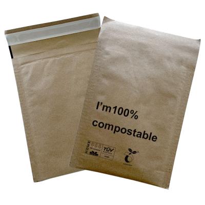 China 100% Biodegradable Biodegradable Bubble Chain Padded Mailing Bags Compostable Recyclable Kraft Paper Padded Mailer for sale