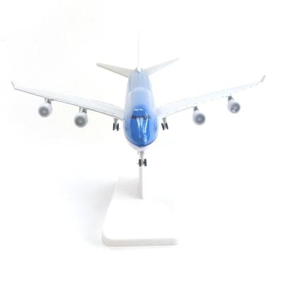 China Toy New Airplane Shape Portable Desktop 20CM KLM Alloy Airplane Diecast Model Toy For Gift for sale