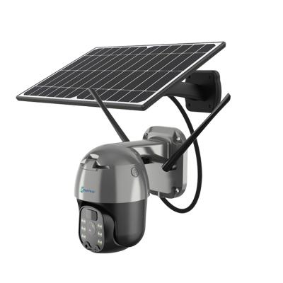 China Human Motion Tracking Hot Sale Online PTZ Radio CCTV Camera Security Surveillance System Battery Outdoor Solar WiFi Camera With Solar Panel for sale