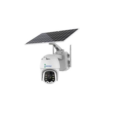 China Human Motion Tracking 4MP Solar Power Battery Cloud PTZ CCTV IP 4G Low Power Outdoor Waterproof Solar Camera with PIR Motion Detection for sale