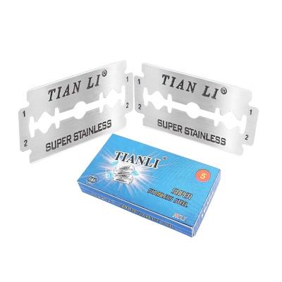 China Retail Cheap Retail Hotel Edge Razor Blade Stainless Steel Safety Safe Shaving Super Razor Blade Double Blade for sale