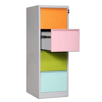 China Modern High Quality Colorful Storage Cabinet 4 Drawer Home Office Office Steel Filing Cabinet for sale