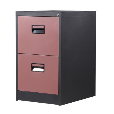 China KD China Supplier Horizontal Single (Height) Metal Adjustable Colored Two Drawer Single Filing Cabinet for sale