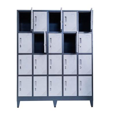 China 20 Door Locker Organizer Metal Storage Cabinet Modern Steel Lockers for sale